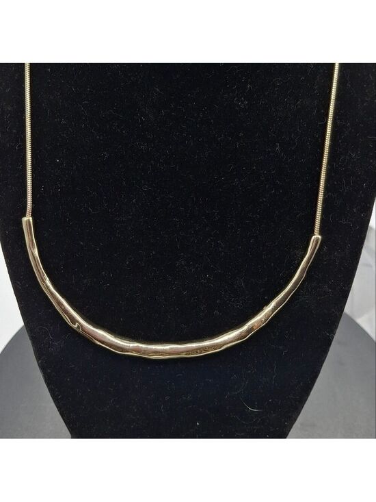 None Jewelry - Necklace Goldtone hammered texture #2